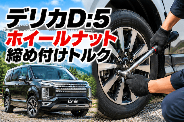 三菱・デリカD5のホイールナットの締め付けトルクは何キロ？