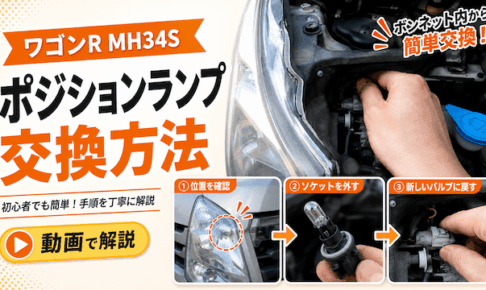 ワゴンR MH34Sのポジションランプ交換方法